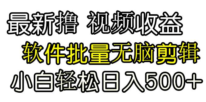 发视频撸收益，软件无脑批量剪辑，第一天发第二天就有钱-蓝海无涯