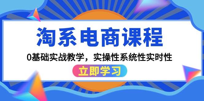 淘系电商课程，0基础实战教学，实操性系统性实时性（15节课）-蓝海无涯