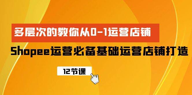 Shopee-运营必备基础运营店铺打造，多层次的教你从0-1运营店铺-蓝海无涯