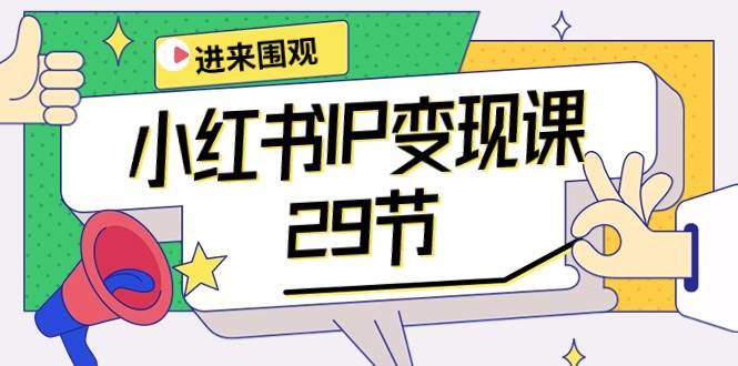 小红书IP变现课：开店/定位/IP变现/直播带货/爆款打造/涨价秘诀/等等/29节-蓝海无涯