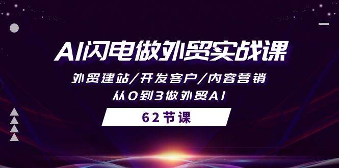 AI闪电做外贸实战课，外贸建站/开发客户/内容营销/从0到3做外贸AI-62节-蓝海无涯