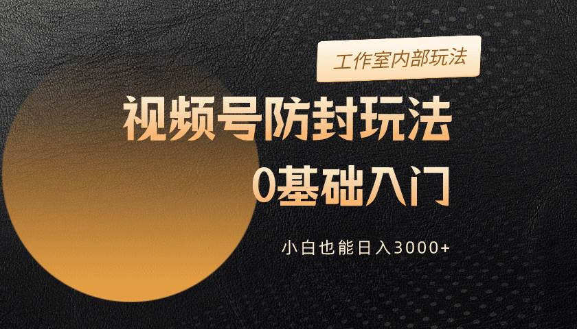 2024视频号升级防封玩法，零基础入门，小白也能日入3000+-蓝海无涯