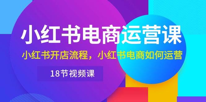 小红书·电商运营课：小红书开店流程，小红书电商如何运营（18节视频课）-蓝海无涯