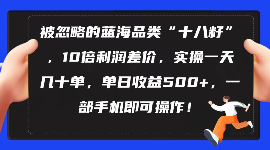 被忽略的蓝海品类“十八籽”，10倍利润差价，实操一天几十单 单日收益500+-蓝海无涯