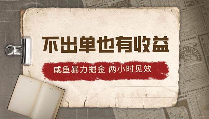 2024咸鱼暴力掘金，不出单也有收益，两小时见效，当天突破500+-蓝海无涯