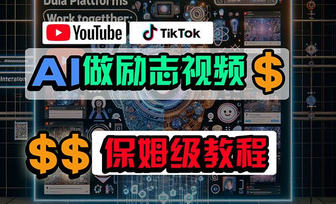 利用AI制作励志视频，在YouTube和TikTok赚钱，小白可做（附工具）-蓝海无涯