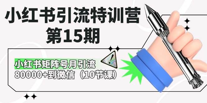 小红书引流特训营-第15期，小红书矩阵号月引流80000+到微信（10节课）-蓝海无涯