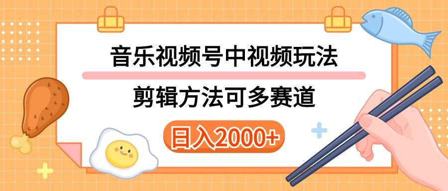 多种玩法音乐中视频和视频号玩法，讲解技术可多赛道。详细教程+附带素…-蓝海无涯