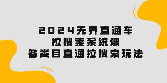 2024无界直通车·拉搜索系统课：各类目直通车 拉搜索玩法！-蓝海无涯