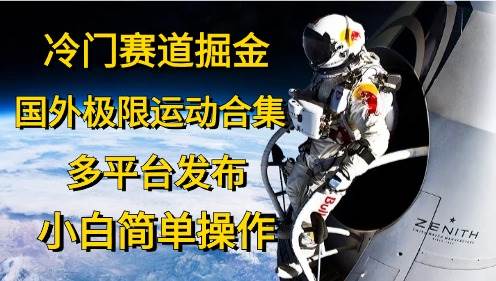 冷门赛道掘金，国外极限运动视频合集，多平台发布，小白简单操作-蓝海无涯