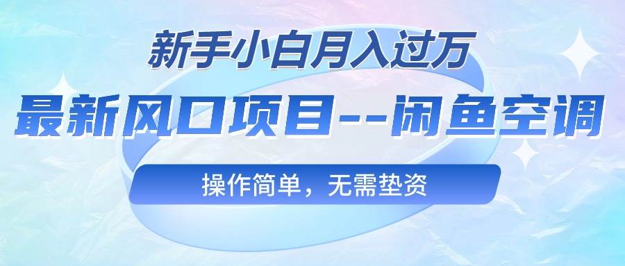 最新风口项目—闲鱼空调，新手小白月入过万，操作简单，无需垫资-蓝海无涯