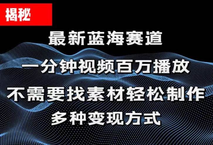 揭秘！一分钟教你做百万播放量视频，条条爆款，各大平台自然流，轻松月…-蓝海无涯