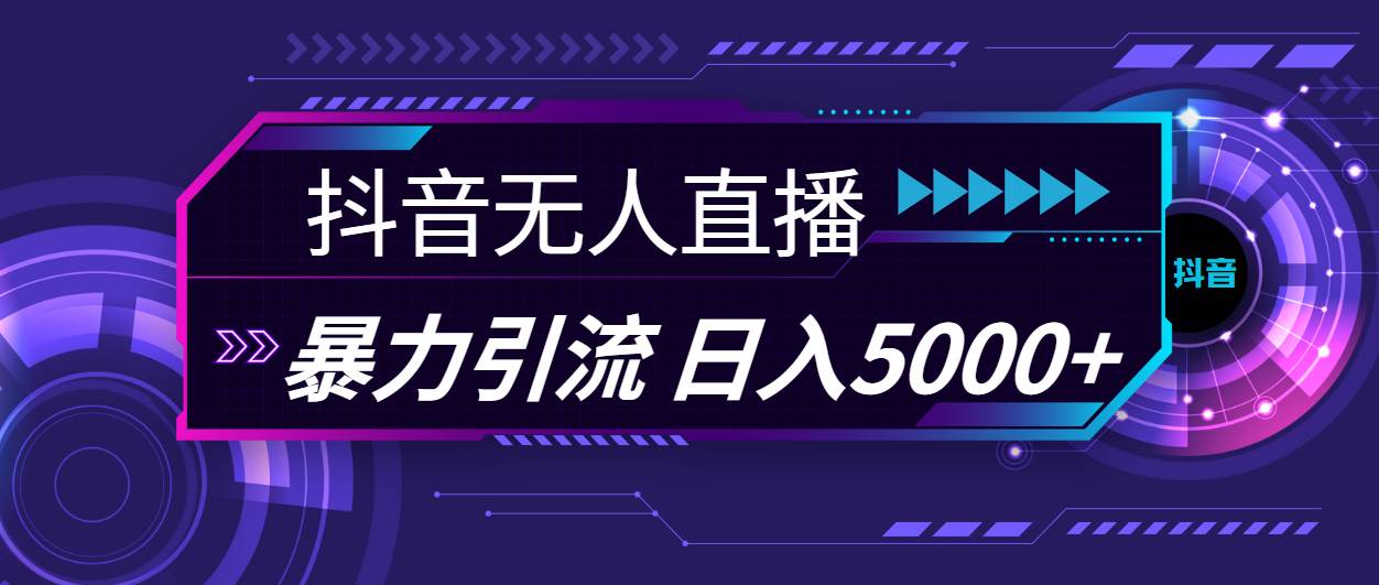 抖音无人直播，暴利引流，日入5000+-蓝海无涯