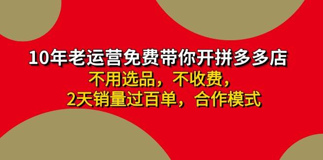 拼多多 最新合作开店日收4000+两天销量过百单，无学费、老运营代操作、…-蓝海无涯