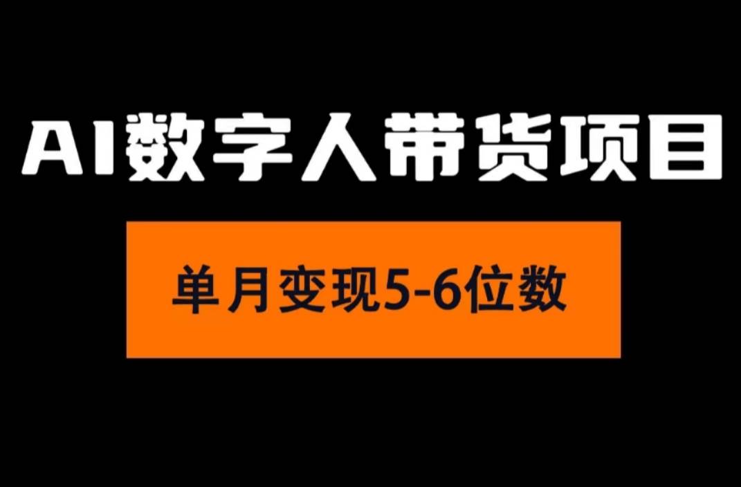 2024年Ai数字人带货，小白就可以轻松上手，真正实现月入过万的项目-蓝海无涯