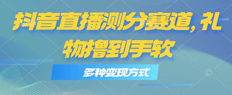 抖音直播测分赛道，多种变现方式，轻松日入1000+-蓝海无涯