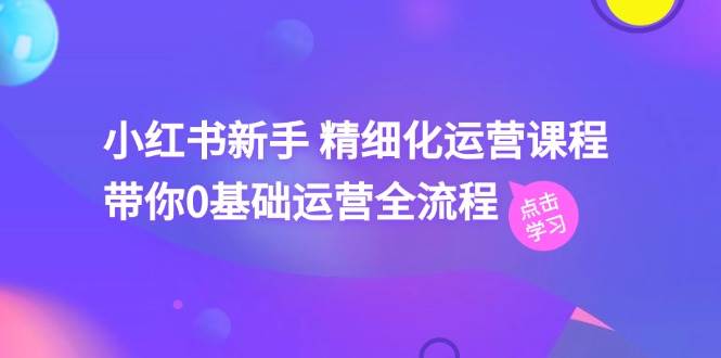 小红书新手 精细化运营课程，带你0基础运营全流程（41节视频课）-蓝海无涯