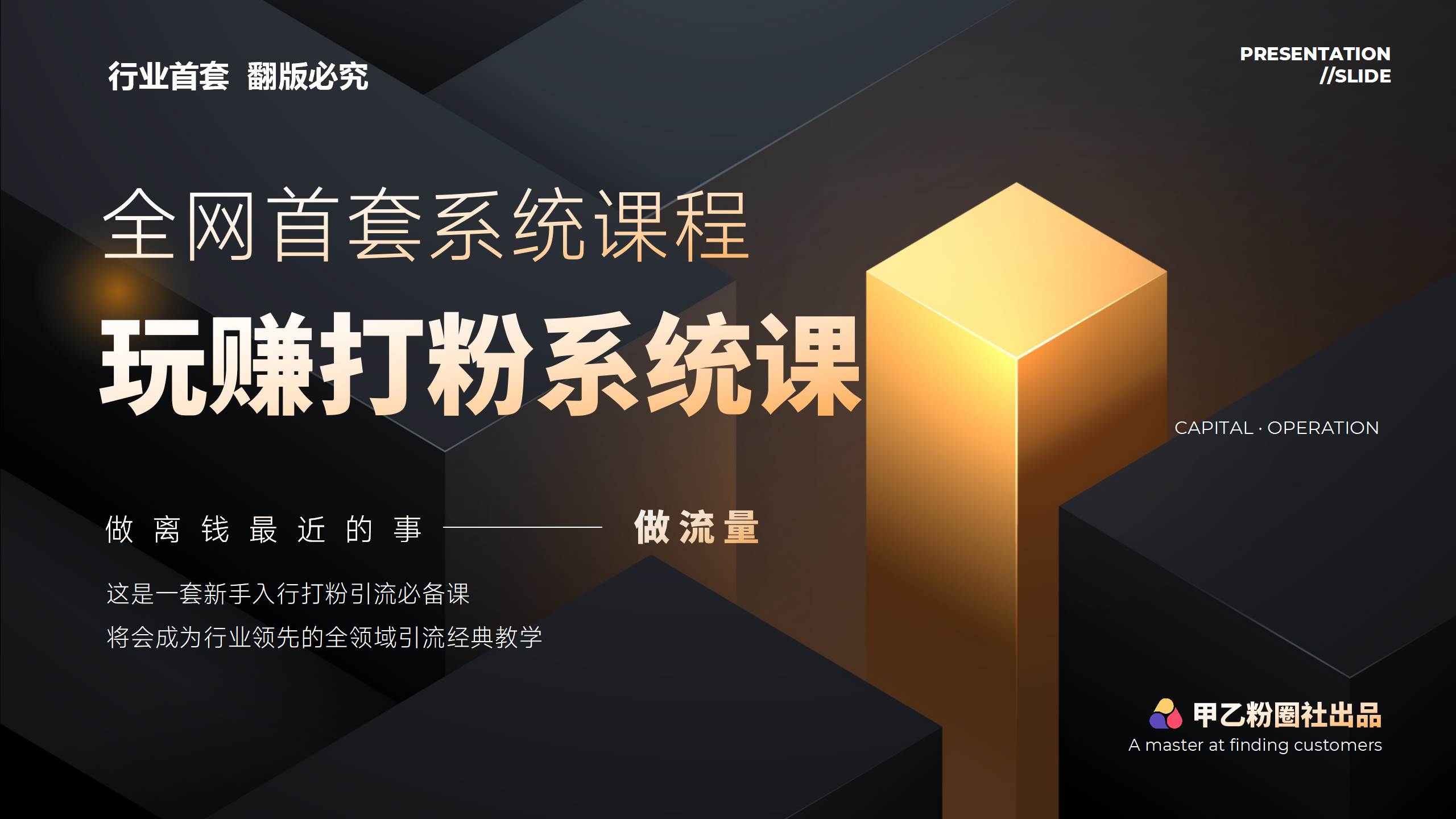 全网首套系统打粉课，日入3000+，手把手各行引流SOP团队实战教程-蓝海无涯