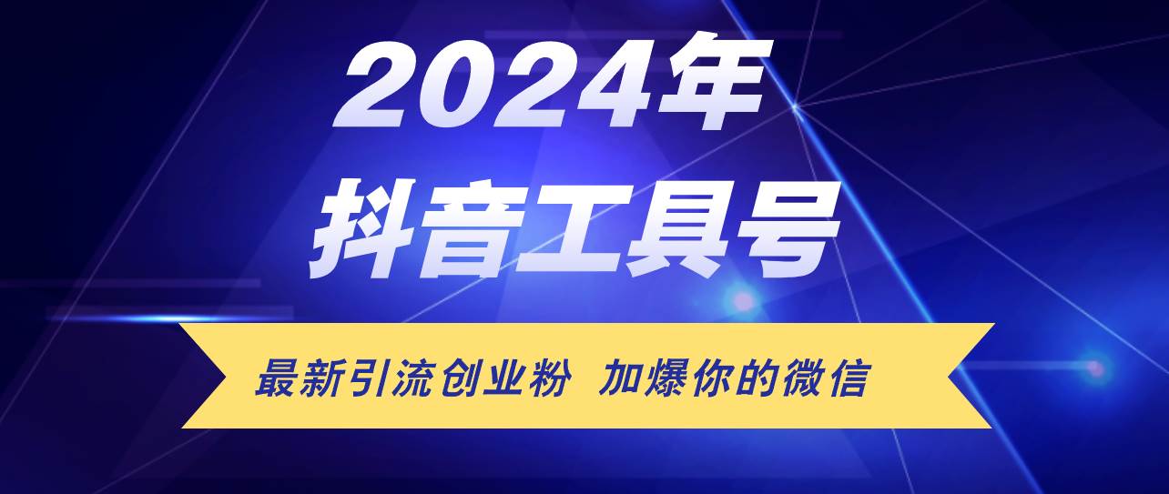 24年抖音最新工具号日引流300+创业粉，日入5000+-蓝海无涯