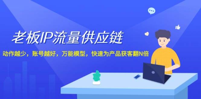 老板 IP流量 供应链，动作越少，账号越好，万能模型，快速为产品获客翻N倍-蓝海无涯