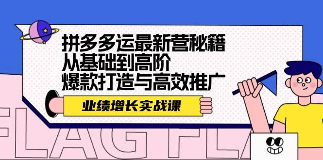 拼多多运最新营秘籍：业绩 增长实战课，从基础到高阶，爆款打造与高效推广-蓝海无涯