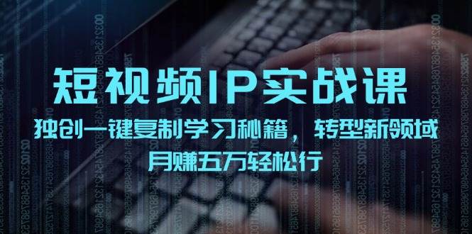 短视频 IP实战课，独创一键复制学习秘籍，转战新领域，月赚五万轻松行-蓝海无涯