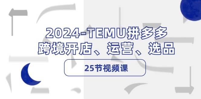 2024-TEMU拼多多·跨境开店、运营、选品（25节视频课）-蓝海无涯