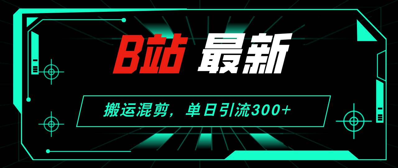 B站最新，搬运混剪，单日引流300+创业粉-蓝海无涯